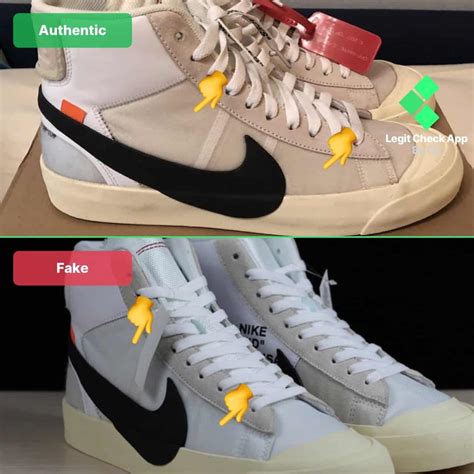 the ten nike blazer alll hallows real vs fake|nike blazer off white scam.